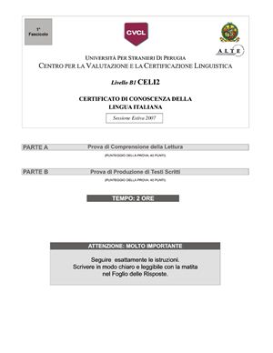 CELI 2. Материалы экзаменационной сессии июнь 2007