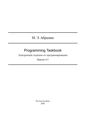 Абрамян М.Э. Электронный задачник по программированию (Programming Taskbook). Версия 4.5