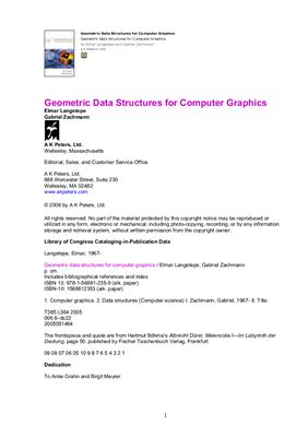 Langetepe E., Zachmann G. Geometric Data Structures for Computer Graphics