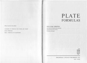 Griffel W. Plate Formulas
