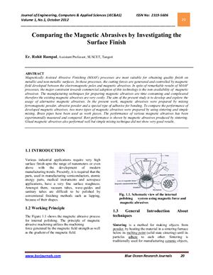 Rampal E.R. Comparing the magnetic abrasives by investigating the surface finish