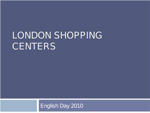 London Shopping Centers