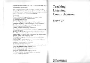 Ur Penny. Teaching Listening Comprehension