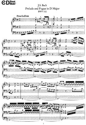 Бах И.С. Прелюдия и Фуга Ре Мажор (BWV 532)