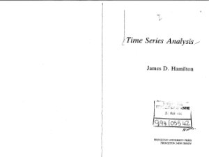 Hamilton James D. Time Series Analysis