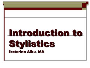 Introduction to Stylistics