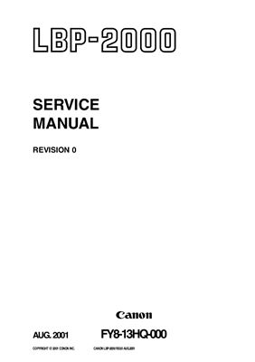 Canon LBP-2000. Service Manual