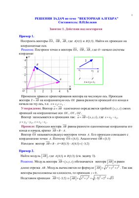 Белкин В.П. Векторная алгебра Решения примеров