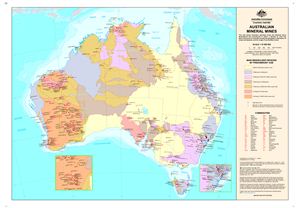 Australia. Mineral Mines Map