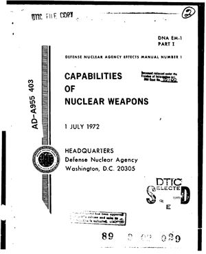 Dolan P.J. (ed.) Capabilities of Nuclear Weapons. Part I, Phenomenology