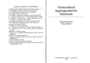 Dwork Bernard. Generalized hypergeometric functions
