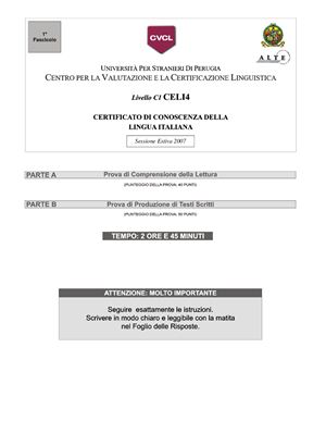 CELI 4. Материалы экзаменационной сессии июнь 2007