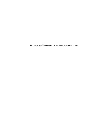 Maurtua I. (ed.) Human-Computer Interaction