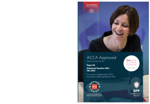 ACCA - BPP P6 Advanced Taxation FA 2015 - Revision Kit 2016-2017