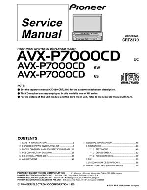Автомобильный дисплей Pioneer AVХ-Р7000CD