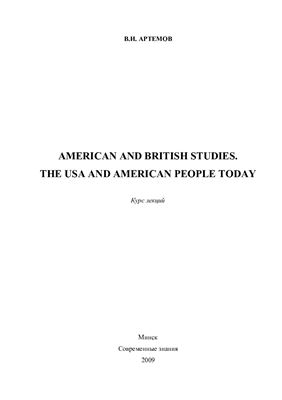 Артемов В.И. American and British studies. The USA and American people today