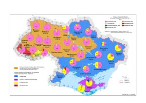 Родные языки населения регионов Украины согласно периписи 2001 г