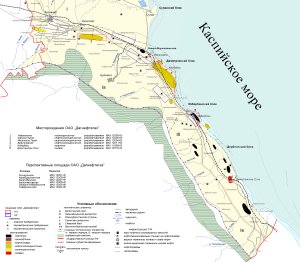 Обзорная карта Дагестанского сектора Терско-каспийского прогиба