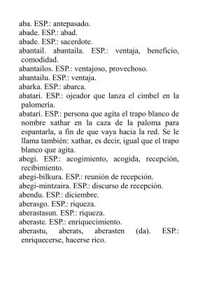Diccionario vasco-español