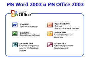 MS Word 2003 и MS Office 2003