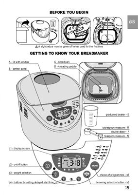 Инструкция и рецепты к хлебопечке Moulinex OW-3000 на английском языке