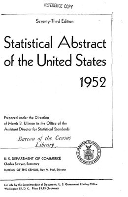 Statistical Abstracts of the United States 1952