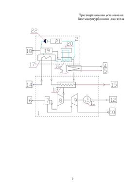 Патент - Тригенерационная установка на базе микротурбинного двигателя