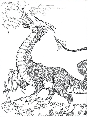 Раскраска - Dragons coloring pages (Раскрась драконов)