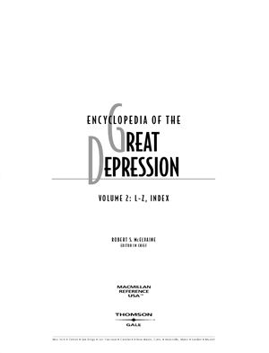 McElvaine R.S. (editor) Encyclopedia of the Great Depression (2 Volume Set)