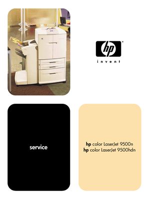 HP Color LaserJet 9500 series printer. Service Manual