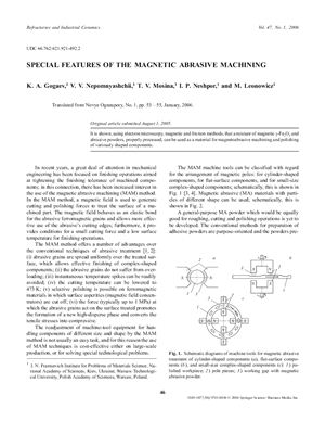 Gogaev K.A. (et al.) Special features of the magnetic abrasive machining