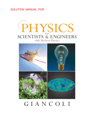 Giancoli D.C. Physics for Scientists & Engineers with Modern Physics. Instructor Solutions Manual