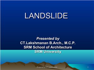 Презентация. Lakshmanan CT. Landslide