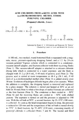 Organic syntheses. Vol. 61, 1983