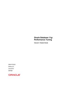 Oracle. Учебный курс Oracle Database 11g: Performance Tuning DBA Release 2