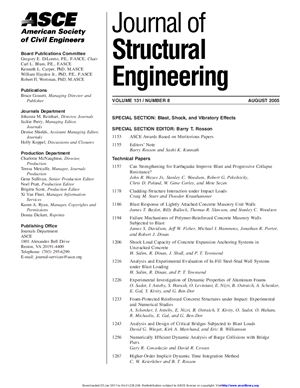 Journal of Structural Engineering 2005 №08