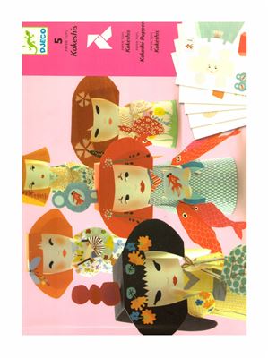Художественный комплект оригами. Японские куклы. Djeco