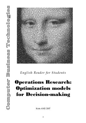 Operations Research: Optimization models for Decision-making