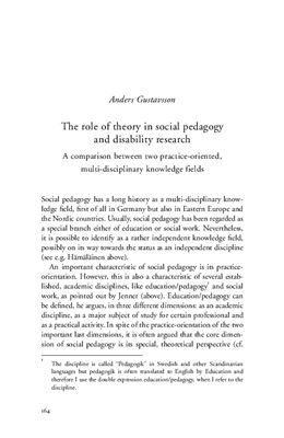 Gustavsson A., Hermansson H-E. Perspectives and Theory in Social Pedagogy