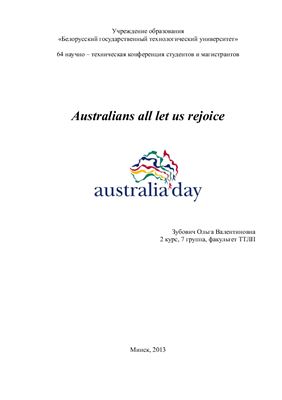 День Австралии (Australia Day) проектная работа
