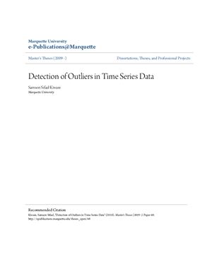Kiware S.S. Detection of Outliers in Time Series Data