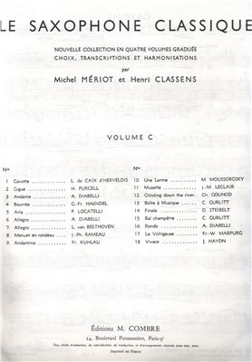 Classens Henri, Mériot Michel. Le saxophone classique