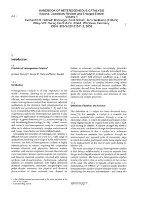 Ertl G., Knoezinger H., Schueth F., Weitkamp J. Handbook of Heterogeneous Catalysis. Vol. 1
