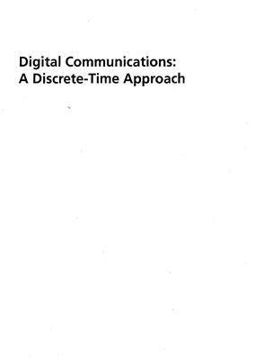 Michael Rice, Digital Communicat.ions: A Discrete-Time Approach