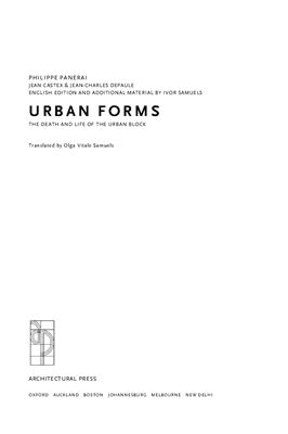 Ivor Samuels (Author) et.c. Urban Forms