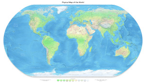 Physical Map of the World (физическая карта мира)