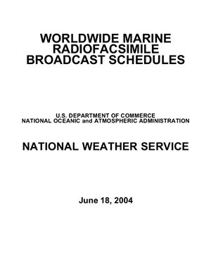 Worldwide Marine Radiofacsimile Broadcast Schedules