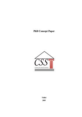 Glonti L. PhD Concept Paper