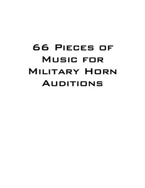 Wallace Chris. 66 Pieces of Music for Military Horn Auditions (for solo)