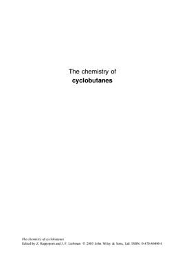 Rappoport Z., Liebman J.F. (eds.) The chemistry of cyclobutanes. Part 1 [The chemistry of functional groups]